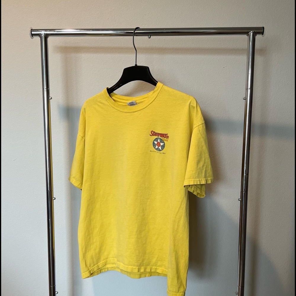 Yellow graphic tee (planes)